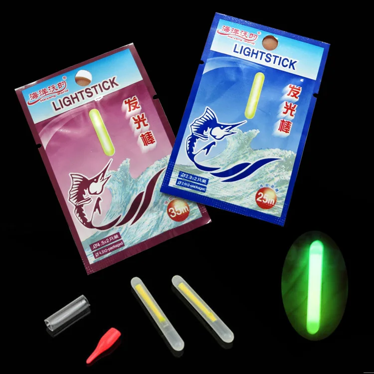 100bag/box Fishing Light Stick Night Fishing Glow Stick Luminescent Light Stick