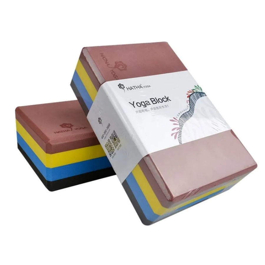 
 New Listing Rainbow Color High Density Yoga Aid Eva Eva Foam Yoga Brick  