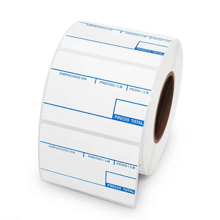CAS 58x40mm Printed UPC Scale Label Barcode Adhesive Label Printing Direct Thermal Sticker Barcode Label Roll