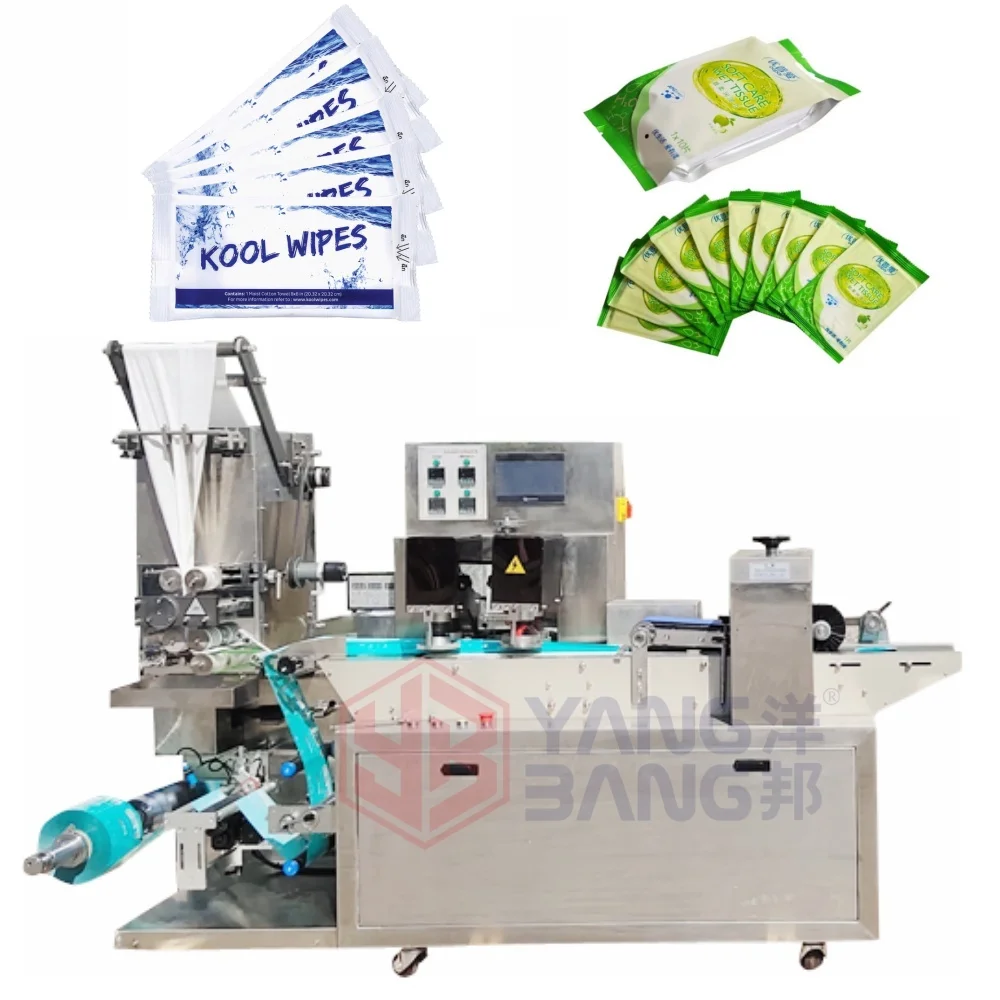 YB-SJ260 Easy Operate Automatic Wet Wipe Making Machine Single Piece Wet Napkin Tissue Wrapping Packaging Machine