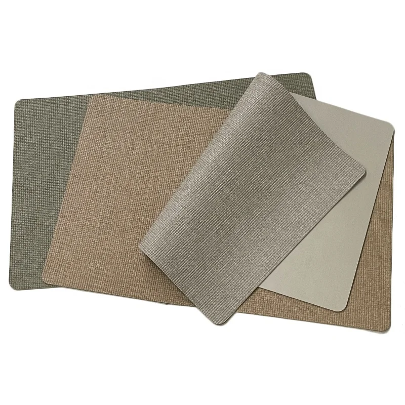 New Design Factory Wholesale Home Decor Luxury PU Place Mats Table Faux Leather Placemats for Hotel Kitchen