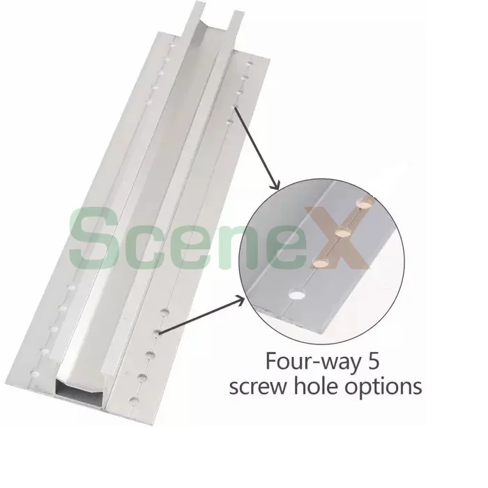Short rail for mounting solar modules on trapezoidal sheet metal roofs, incl. 4 thread-forming tapping screw with sealing washer