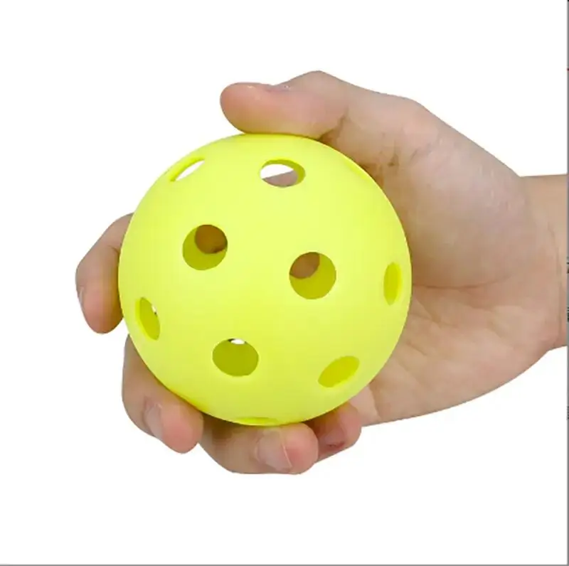 72mm custom pickleball ball Hight Elasticity Hard Plastic Training Practice 26 Holes Indoor Pickleball Balls