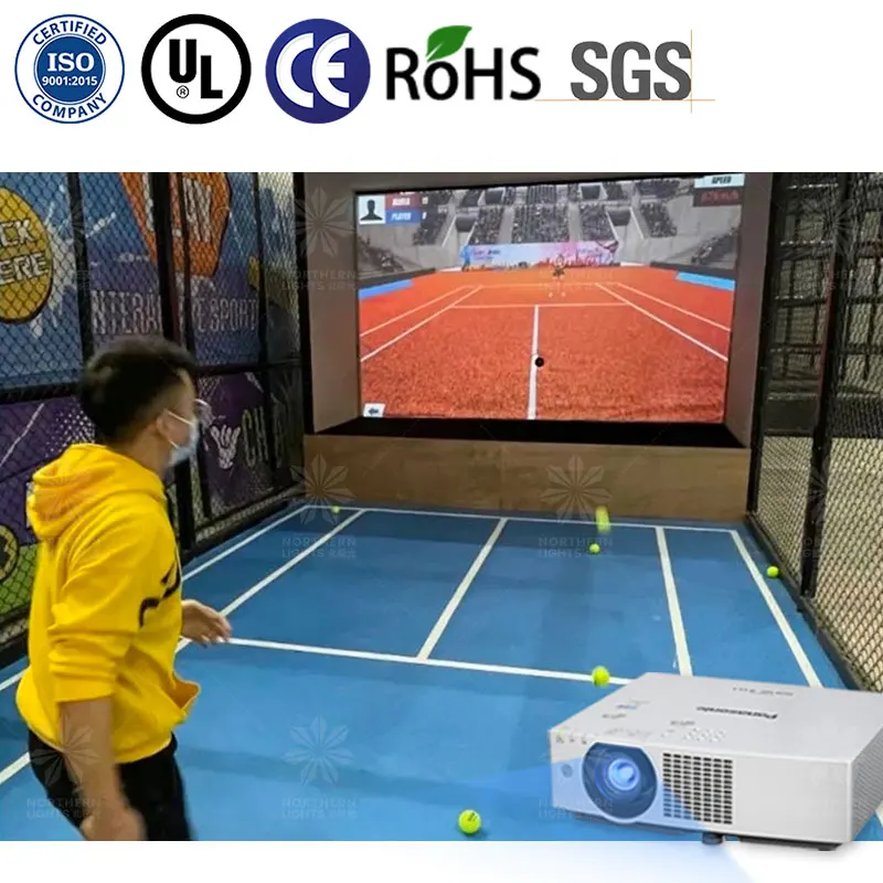 Ar interactive projection tennis intelligent interactive squash professional mode 3D Interactive Wall