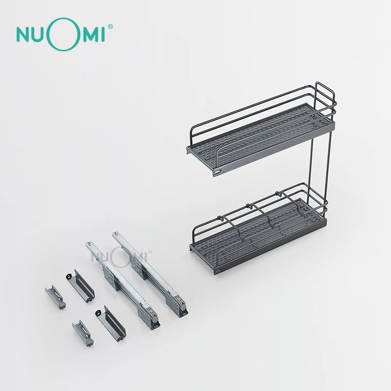Двухъярусная боковая монтируемая овальная проволочная корзина NUOMI серии MAJAZ