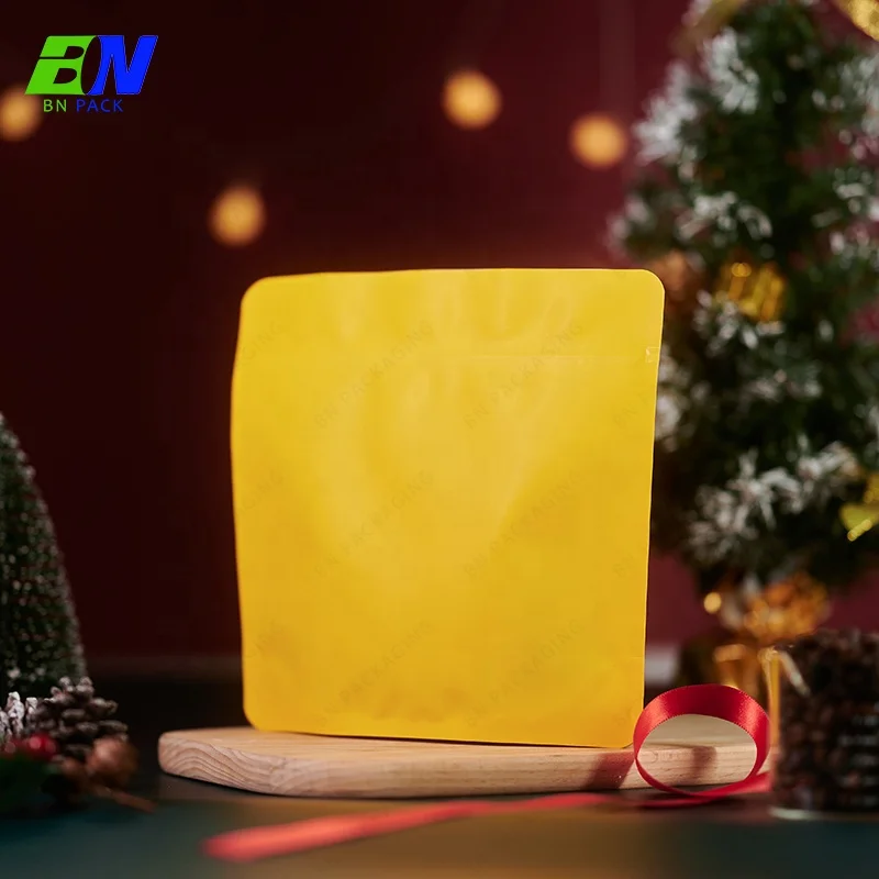250g Recyclable Flat Bottom Zipper Pouch PVA-PE EVOH-PE Coffee Bean Bag