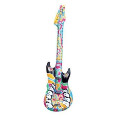 Coloful  PVC small inflatable guitar toy for kids