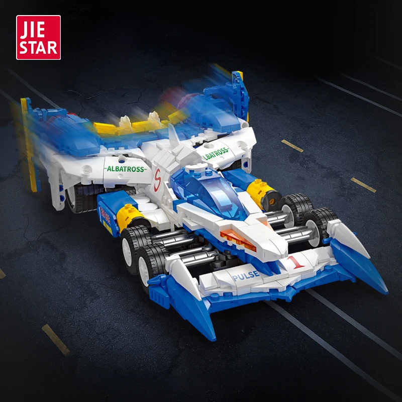 JIESTAR 534 Pcs 8 Channel App & Rc Super Racing Car Pors-che 911Gt2 Building Blocks Compatible With Brick Sets