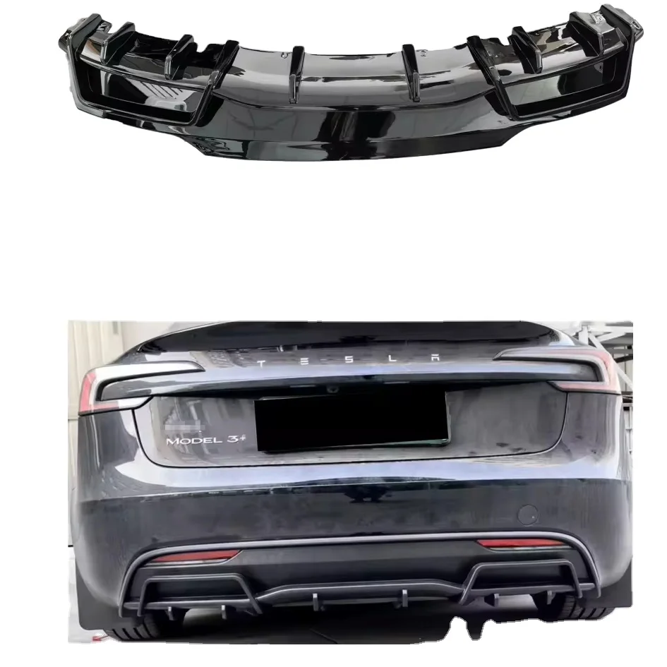 Tesla Model 3 Performance Track Style ABS Front Bumper Lower Lip Side Skirts Rocker Panel & Rear Wing Spoiler Full Body Kit