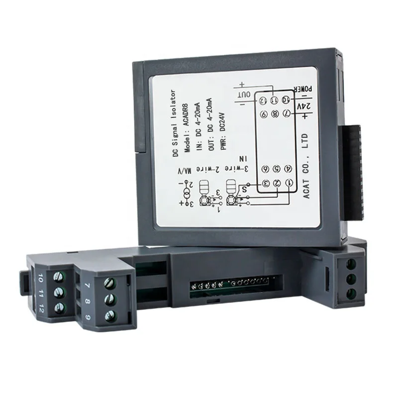 pluggable signal isolator 1 in 2 out 4-20ma analog signal isolated transmitter active signal isolator converters splitter