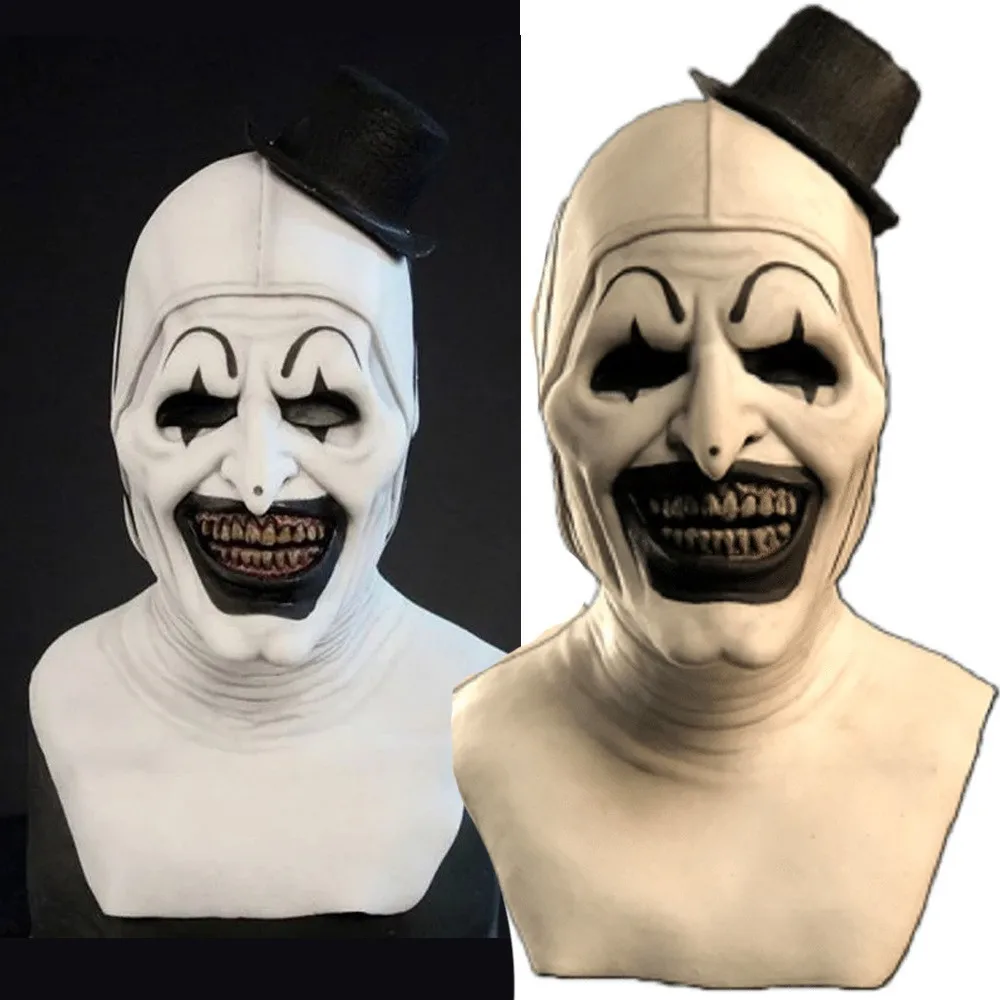 High quality clown realistic mask latex human face head party horror scary funny halloween masks