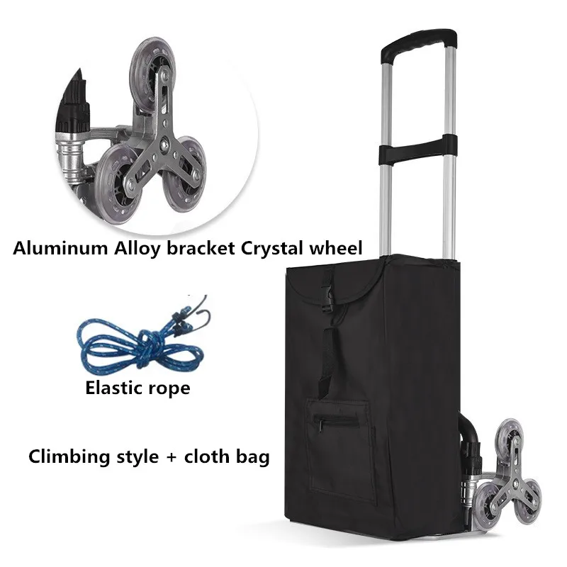 Foldable Shopping Bag Market Trolley Newest High Quality Oxford Portable Reusable Grocery Trolley Cart Folding Shopping Bag