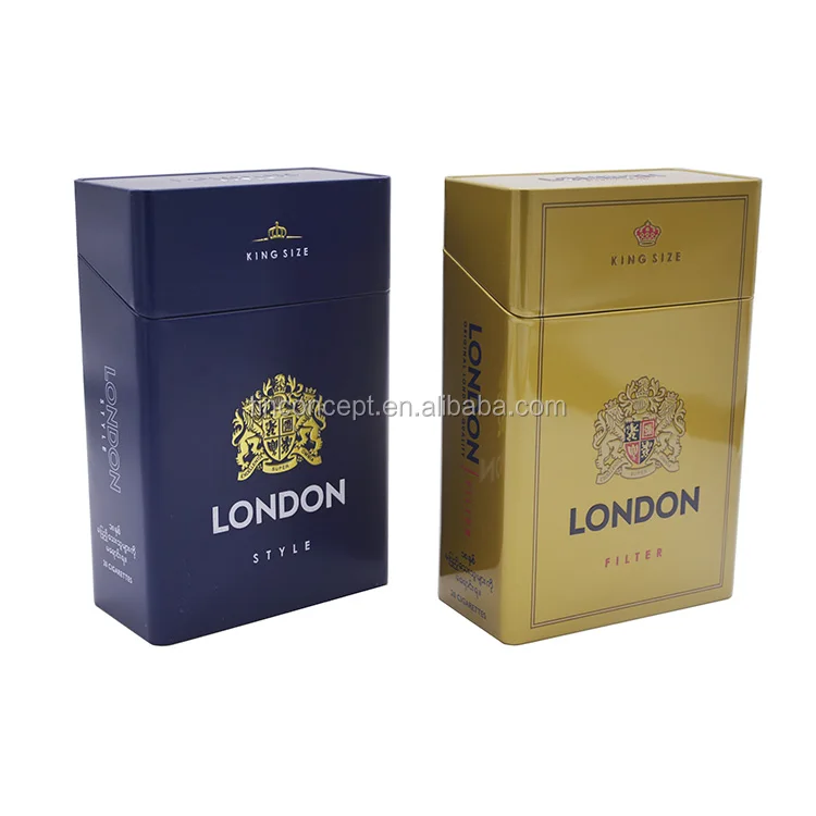 Custom Embossed Rectangle Tin Metal filter Package Box