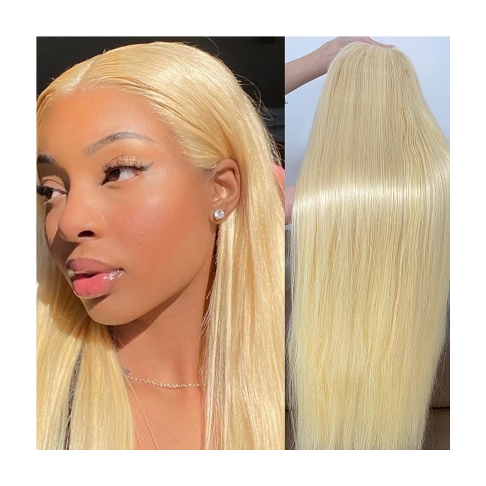 Raw Russian Hair Blonde Wholesale Bundle 613 Wigs Blonde Lace Front Wigs 30 Inch 613 Full Lace Wig Human Hair Virgin