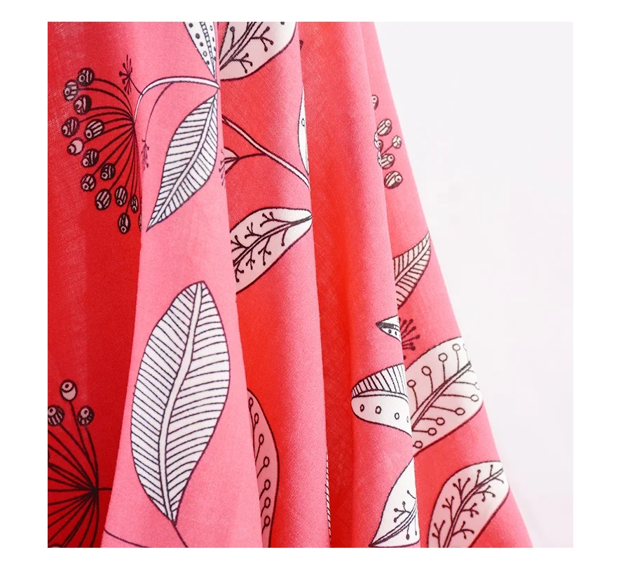 Wholesale stylish woven leaf pattern design pure 100% viscose poplin dress fabric printed