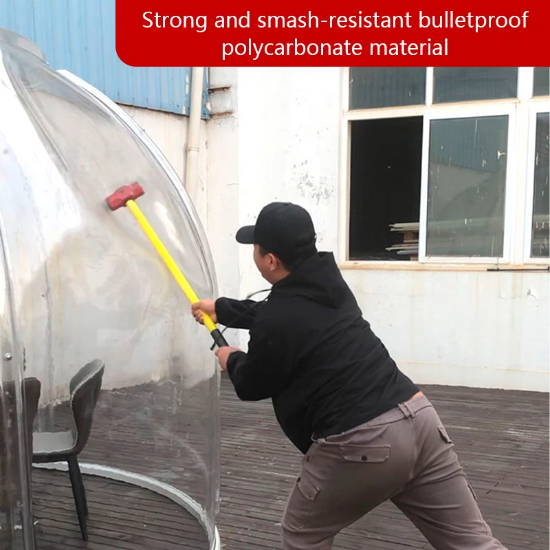 Prefab Full Clear House Polycarbonate Tent Igloo Round Dome House With Bathroom to Japan