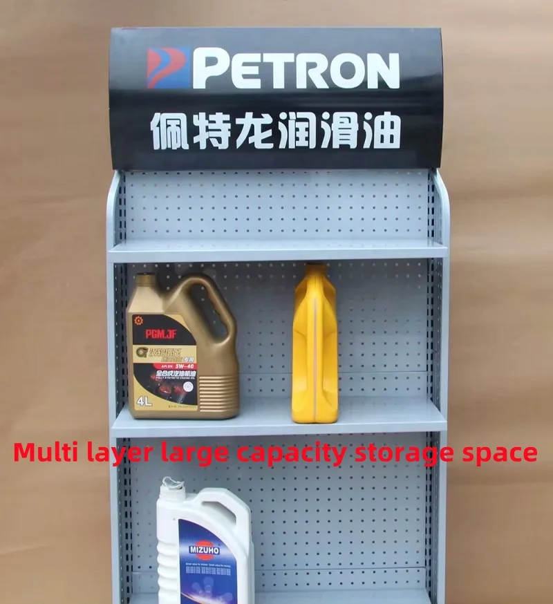 Custom Store Trade Show Car Spare Parts Auto Accessories Tools Motor Engine Lubricants Oil Sample Metal Display Rack Stand