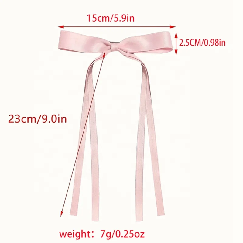 Custom Cloth Material Small Ribbon Bowknot Hair Accessories Clip Barrettes For Women