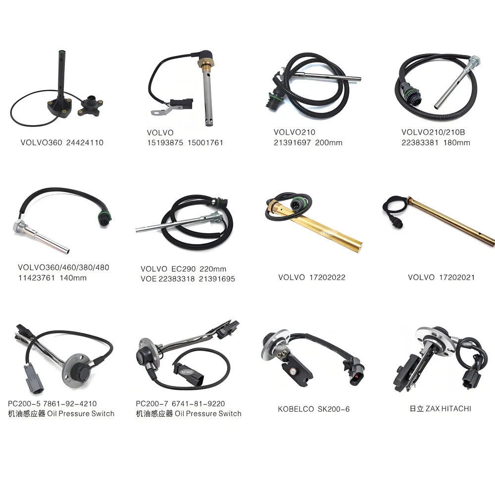 Suitable for Volvo excavator spare parts EC210B 240B EC290B 220mm engine oil level sensor switch truck parts 22383318 21391695