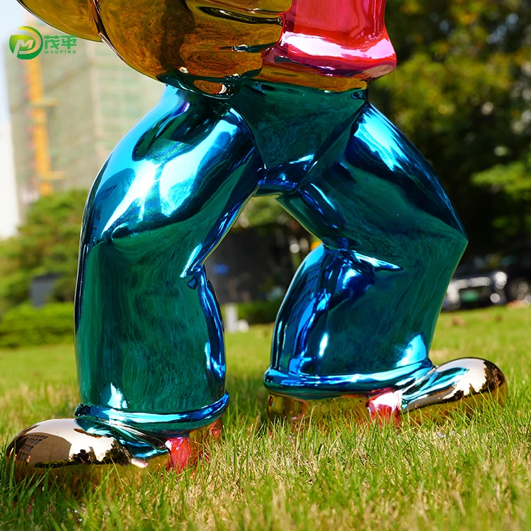 Modern Customization Service home decoration metal crafts art high quality cartoon color resin fiberglass popeye sculpture