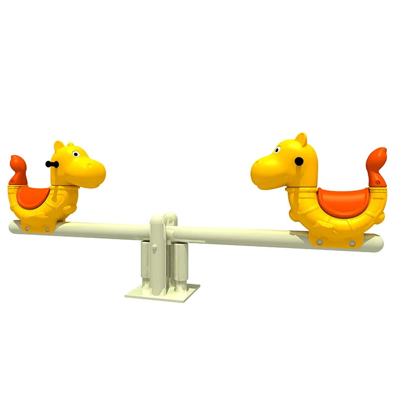 Outdoor Games Cartoon Style Seesaw Metal Children Playground Seat Animal Seesaw Children Adult