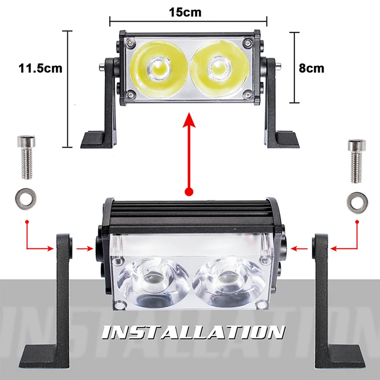 12V-24V COB светодиодные панели для 4x4 внедорожный 4WD ATV УАЗ грузовик трактор прицеп управляя свет работы вспомогательного