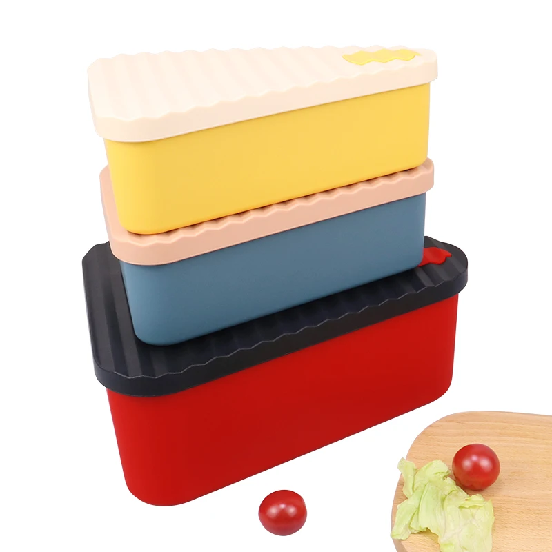 High Quality Silicone Heatable Reusable Food Grade Storage Container Lunch Box for Pizza Dough Other Home Storage & Organization