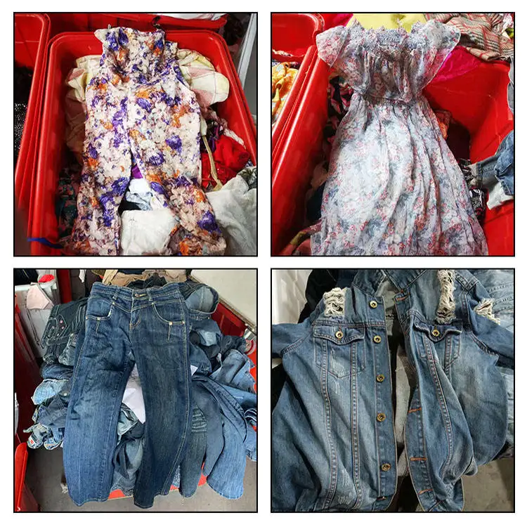 Factory wholesale stock casual used dress women second hand clothes