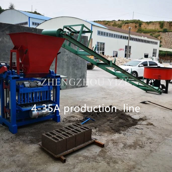 YZ4-35 Automatic Brick And Block Making Machine Production Line  Sale In Zimbabwe Interlockimg Brick Making Machinery Full Set