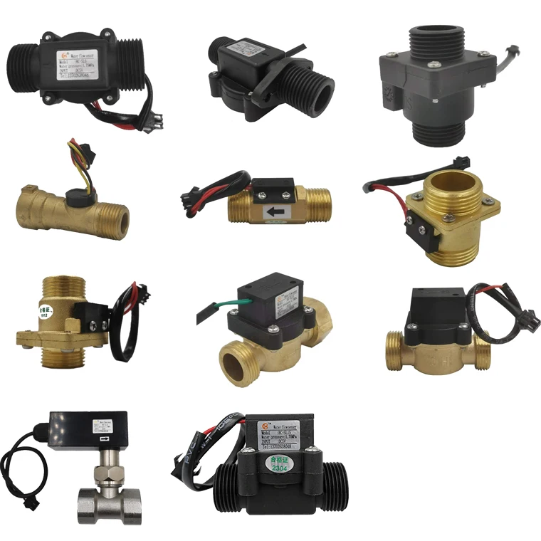 DN15 DN20 Flow Switches Magnetic Flowmeter Liquid Water Flow Switch For Water Heater