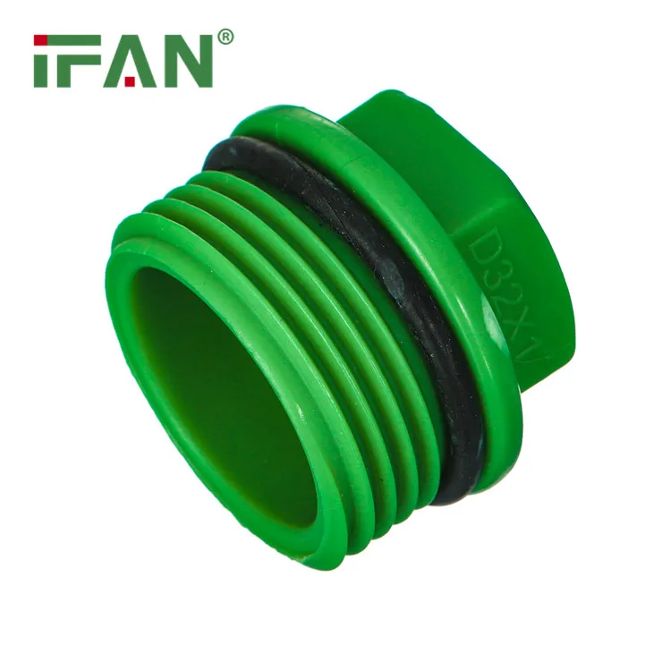 IFAN Customizable PPR Fittings  Waterl Pipe System Plastic Connector 20-32mm PPR Plug With Male Thread
