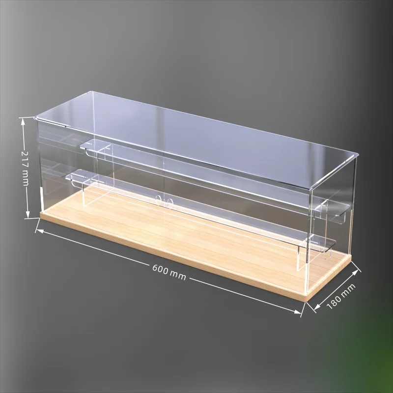 Acrylic high transparent toy model garage kit display box lid dust prevention splicing receiving box