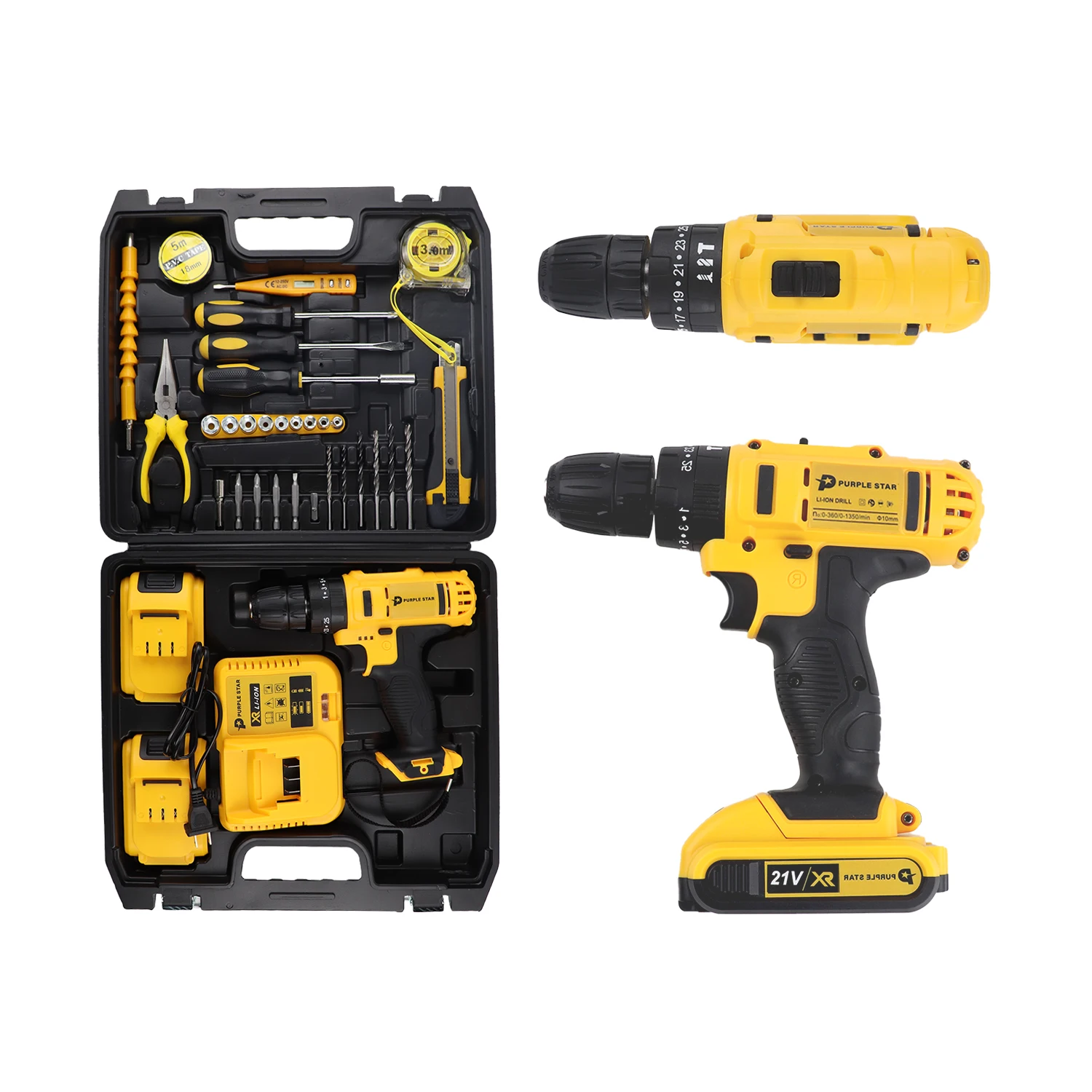 Factory Wholesale Portable 21V Lithium Battery Impact Drill Customizable OEM ODM Multifunctional Rechargeable Power Tool Max