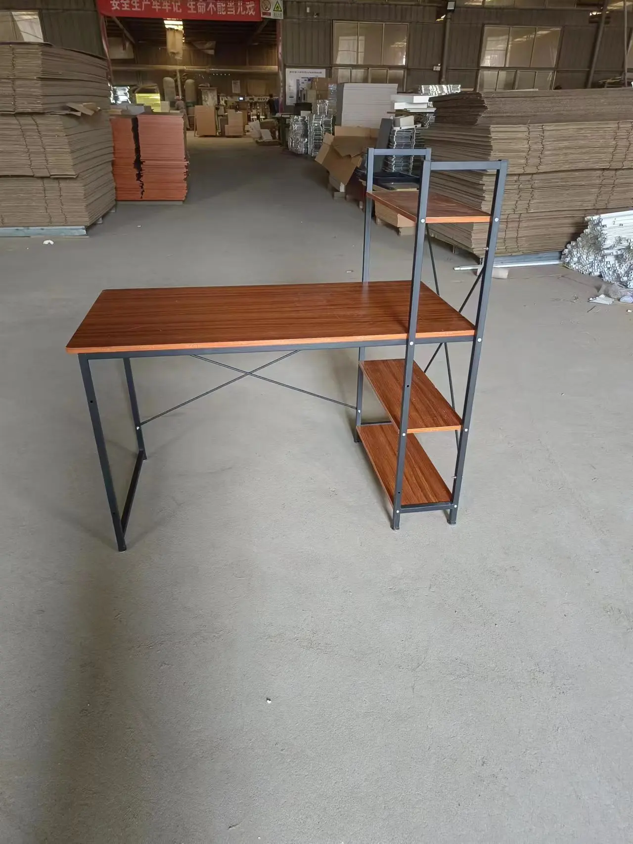 Best Selling Computer Desk for PC Laptop With Bookshelves Melamine Top for Home Office