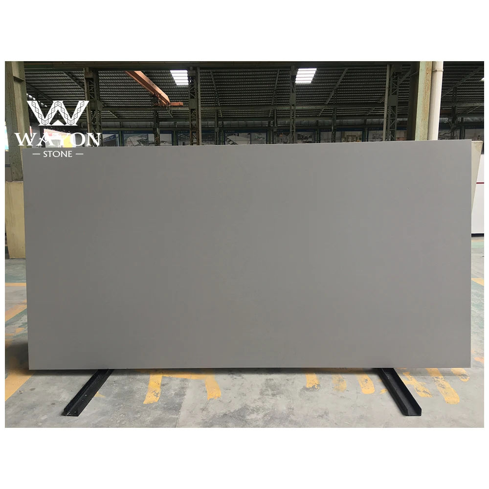 Good design marble look/single color quartz stone slab for benchtop/countertop/vanity/table top