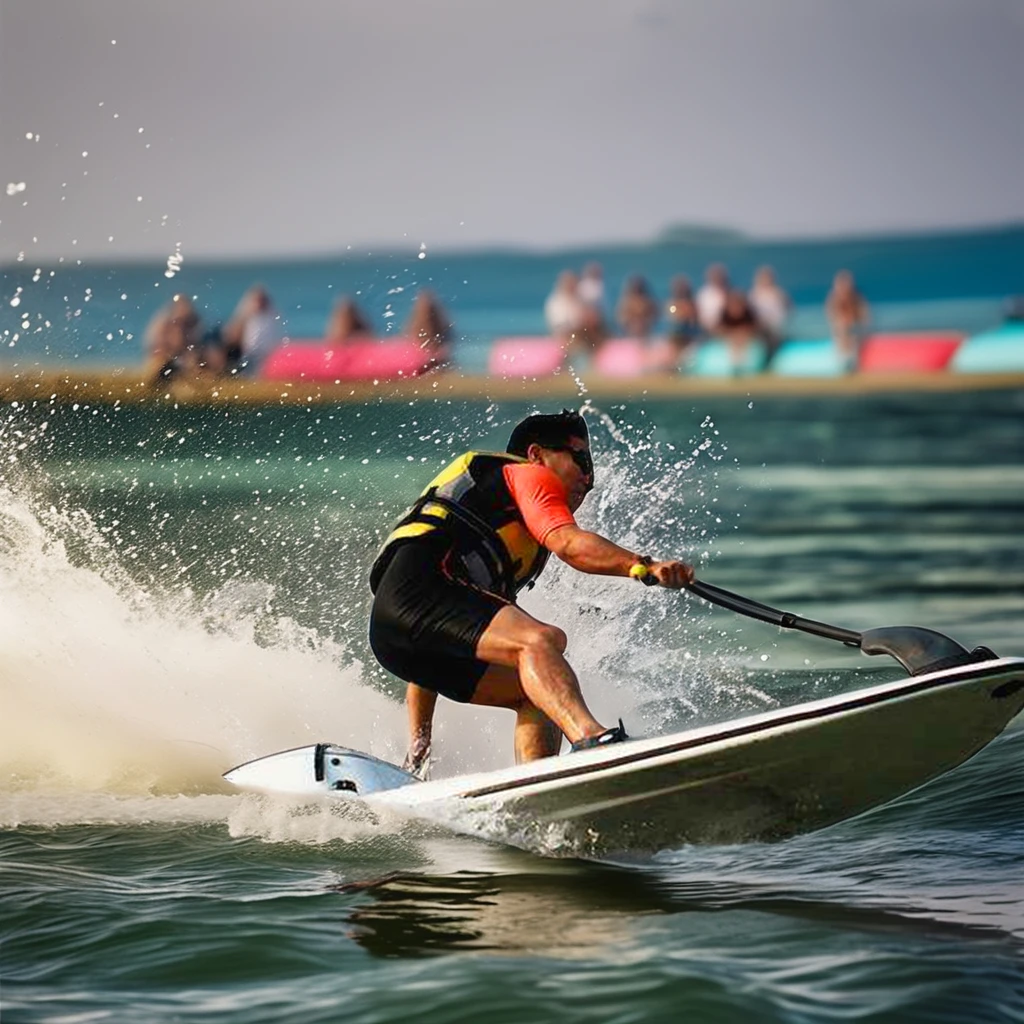 New Style Folding  Paddle Board Skateboard Surfboard Jetsurf Motor Drop Stitch Material for Ocean and Offshore Waters