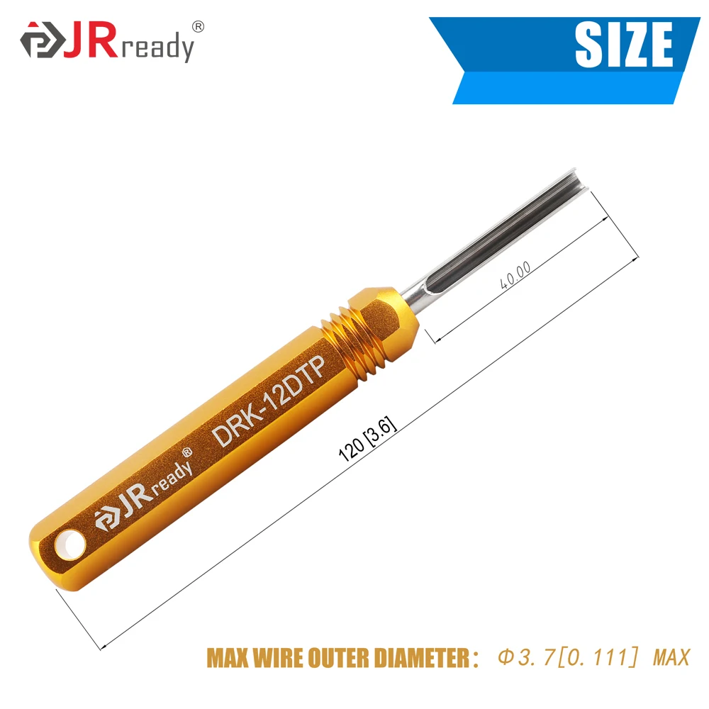 JRready DRK-12DTP Insertion Tool For Deutsch 12# Solid Contact,Terminal Removal Tool Aviation Plug Rectangular Connector Pin