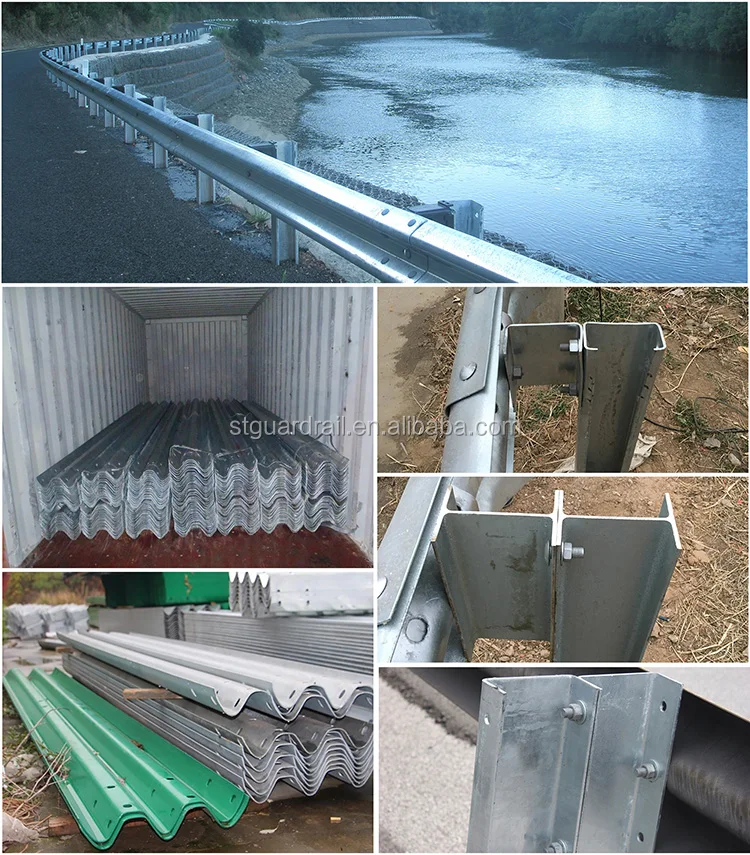 Highway Guardrail Plate / traffic safety highway guardrail traffic barrier safety barrier Q235B Q345B Steel Third Beam Guardrail
