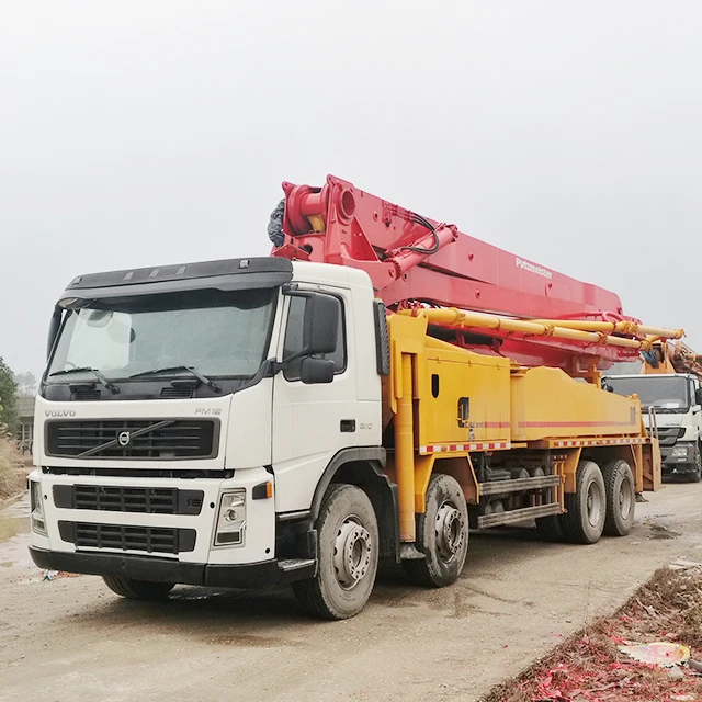 Putzmeister used 42m 4 boom vehicle concrete conveying pump price in Saudi arabia