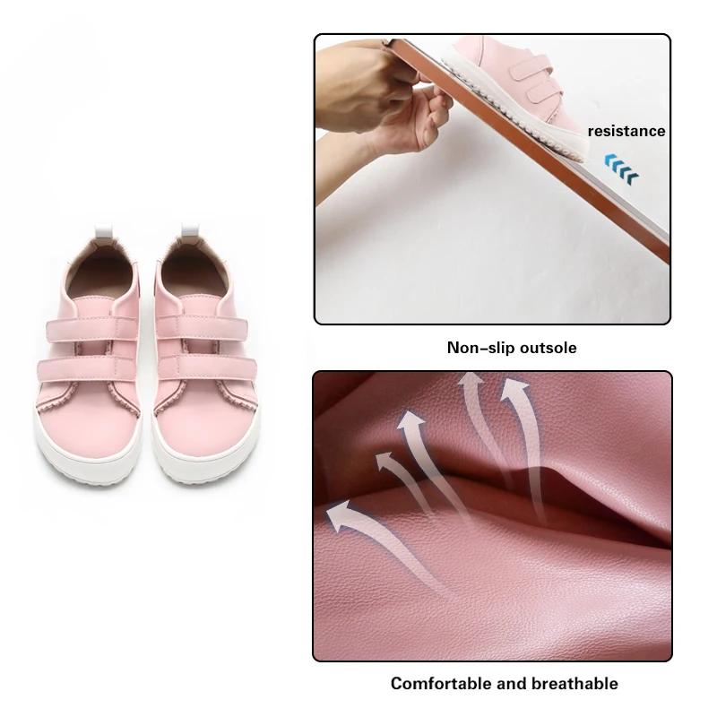 BABYHAPPY запатентованный дизайн на заказ детская обувь из натуральной коровьей кожи с двумя ремешками босиком эргономичные кроссовки