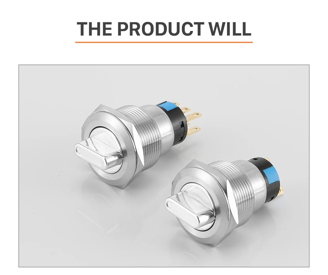 19mm/22mm electrical knob button switch start latching Beauty equipment metal rotary switches