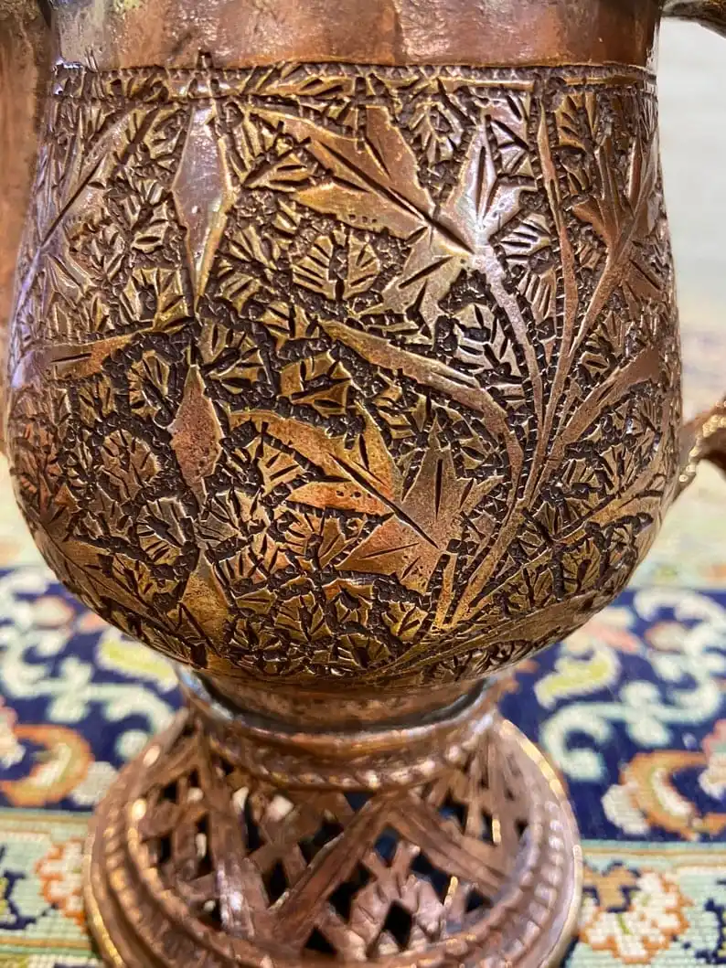 Kashmiri Copper Samovar Kettles Tea Pots For Parties