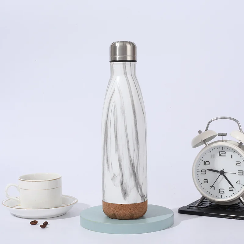 Wholesale 500ml Double Wall Insulated Vacuum Thermal Cola Shape Stainless Steel Sport Water Bottle