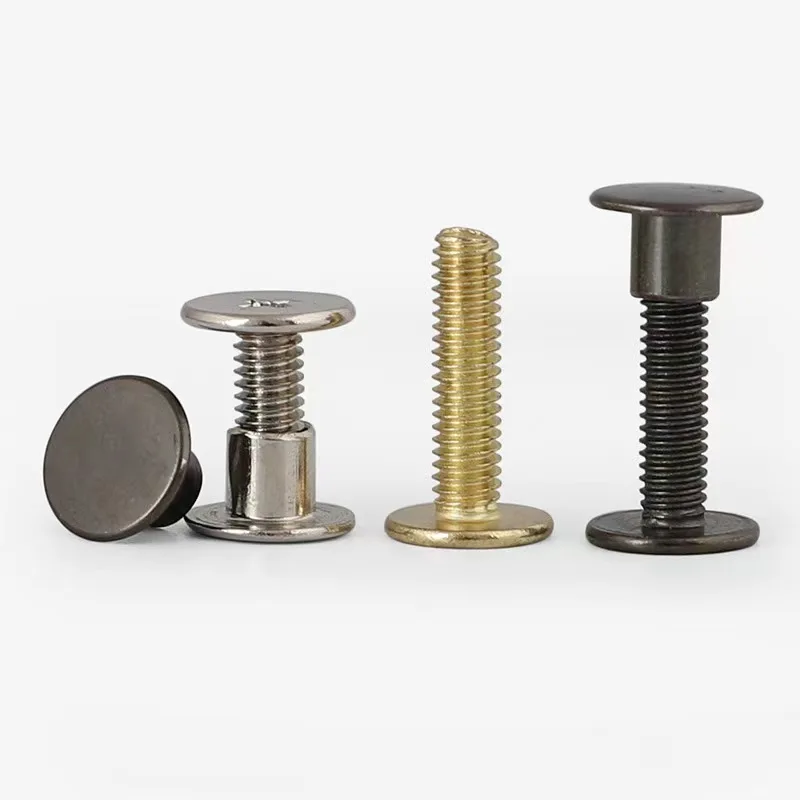 Nickel Plating Carbon Steel Phillips Nut Bolt Cross Chicago Screws Rivets Binding Book Post M4M5M6 Screw