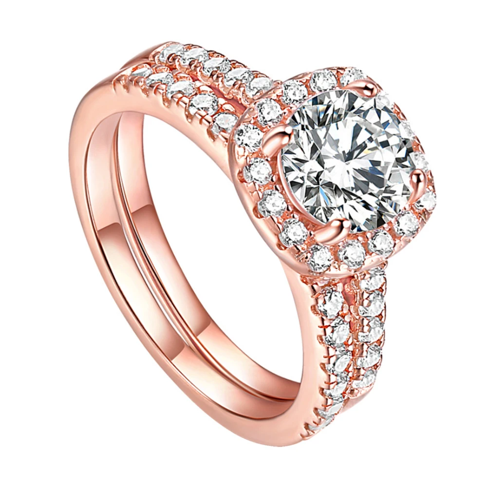 Elegant Silver Bijoux White Artificial Diamond Engagement Ring Dismountable