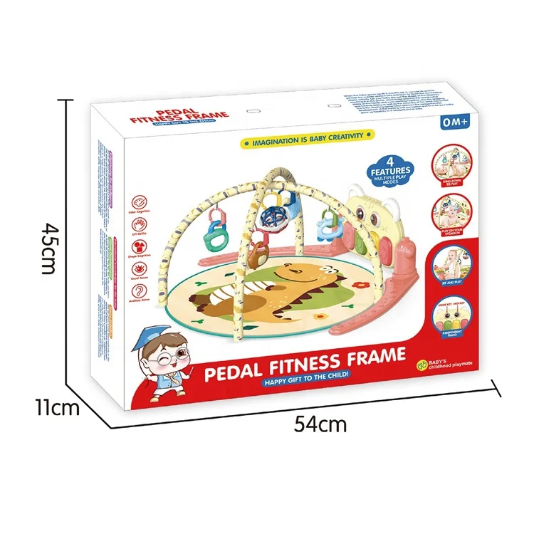New baby toys musical kick play frame gym play baby padded play mat Foot Pedal Piano Pad