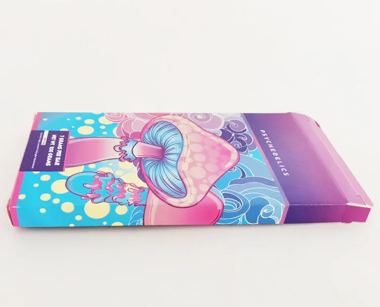 Wholesale custom eco-friendly mushroom chocolate bar packaging boxes cardboard private label embalaje de barra de chocolate