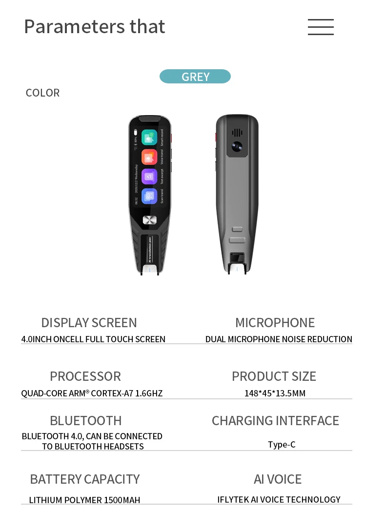 Smart Ai Scanning Reader Translation Electronic S8 Dictionary Intelligent Arabic English Mongolian Language Translator Pen
