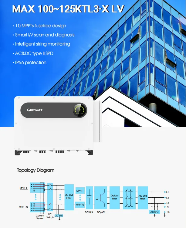 Growatt MAX125KTL3-X MV solar energy system on grid kit complete solar inverter for au