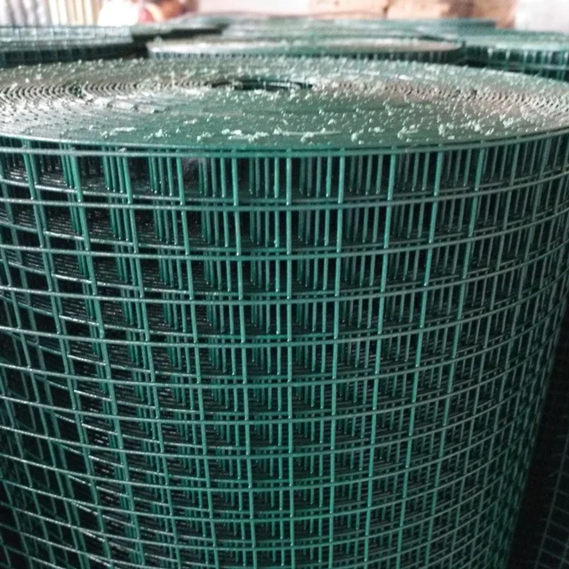 1/2' PVC coated welded wire mesh rolls used for chicken cages/garden fence